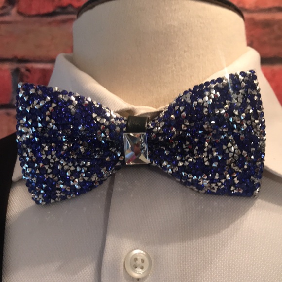 COPY - Sparkling Royal Blue Bow Tie - Picture 8 of 11